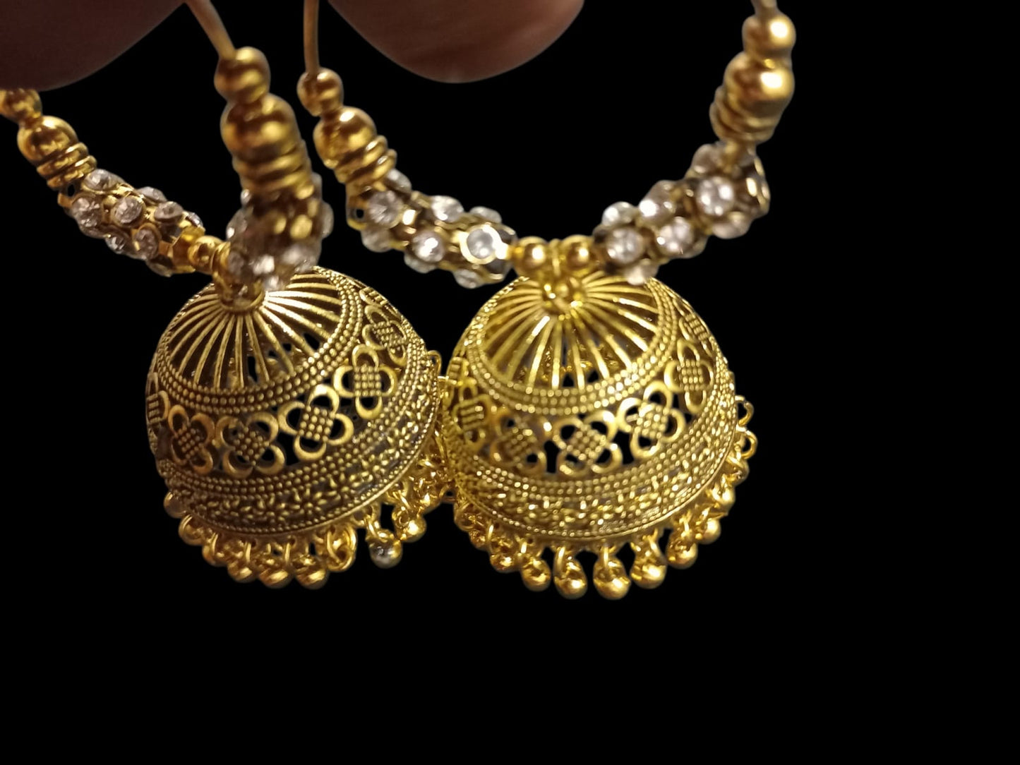 Traditional Gold Jhumka Earrings for Women